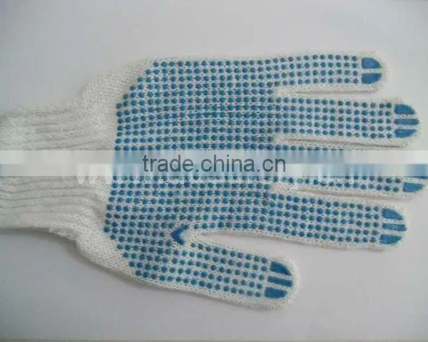 DDSAFETY 2017 Cotton Polyester Knitted Gloves With PVC Dots photo-3