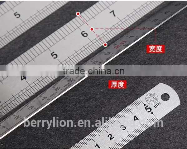 Berrylion Straight Ruler Stainless Steel Thicken Ruler Various Size From 150-2000mm photo-6