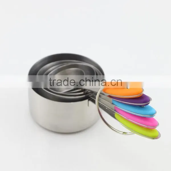 5pcs Stainless Steel Measuring Cups Sets With Different Color Handle photo-6