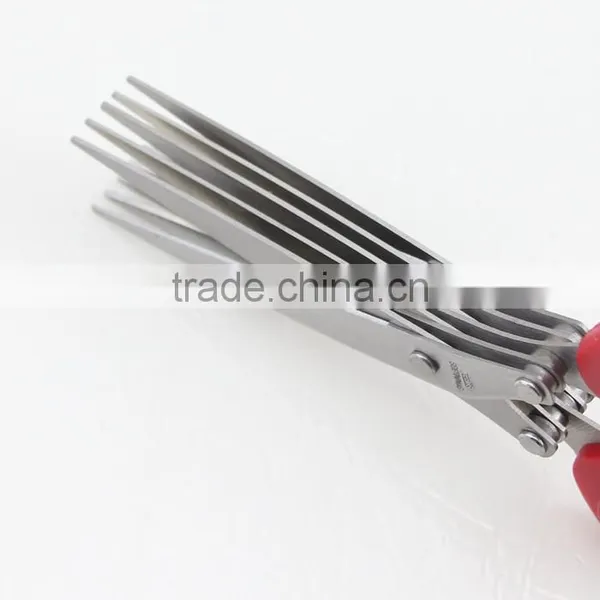 Multifunction Kitchen Tools Ergonomic Design 5 Blades Stainless Steel Scissors photo-6
