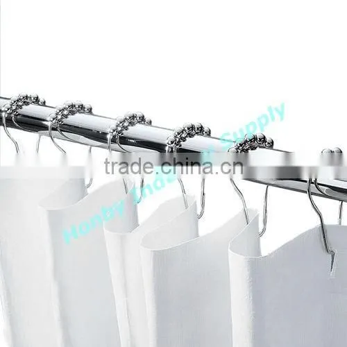 Nickel Steel Pear Shaped Ball Roller Shower Curtain Rings photo-5