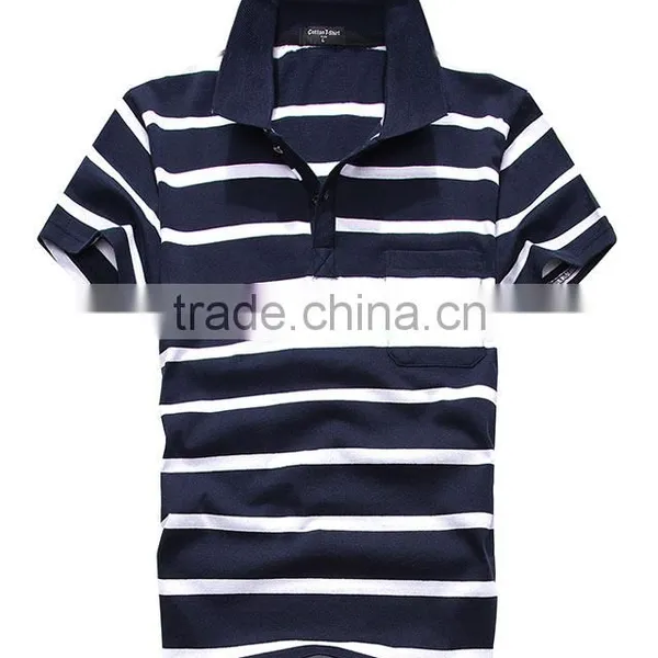 China Supplier New Design Custom Striped Polo Shirt PLS-12 photo-4