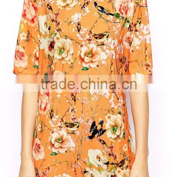 True Decadence Shift Dress in Botanical Floral Print photo-3