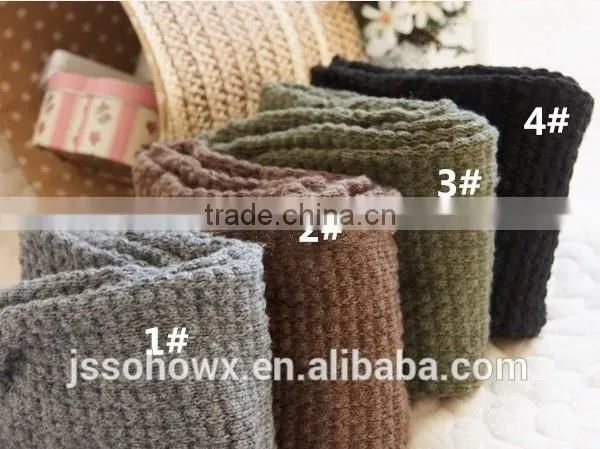 2014 Wholesale Solid Jacquard Women Open Knit Leg Warmer photo-2