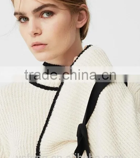 Korean Design Newest Girl's Knitted Sweater Ladies Top photo-6