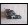 Natural Gray Agate Stone Carving Crystal Dragon Head Skull photo-2