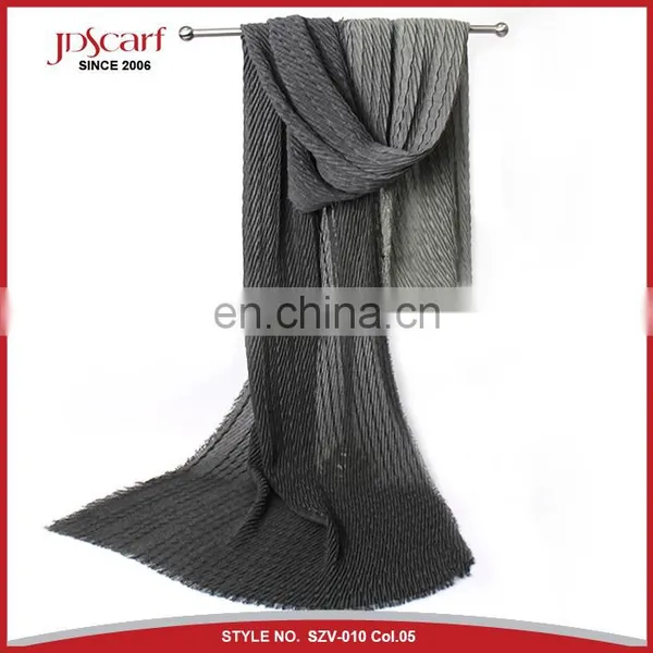 Supply New Colourful Wrinkled Fabric China Scarf photo-5