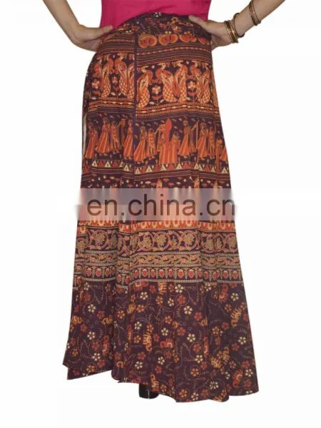 Long Wrap Around Skirt Sarong Wrap Around Dress Summer Hippie Beach Boho Cotton Wrap Around Skirt Dress Hippie Boho Women Wears photo-3