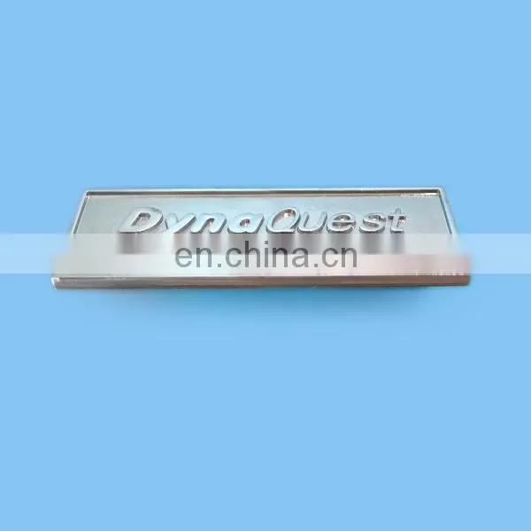 Dyna zinc alloy chromed brand plate