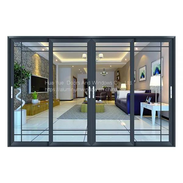 Customized Design Aluminum 3 Panel Sliding Glass Door photo-2