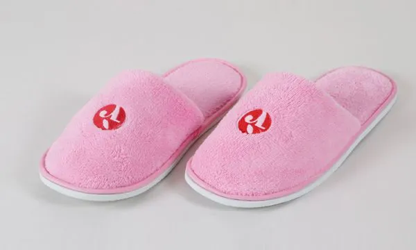 Eliya White Waffle Hotel Slippers Oem Open Toe d
