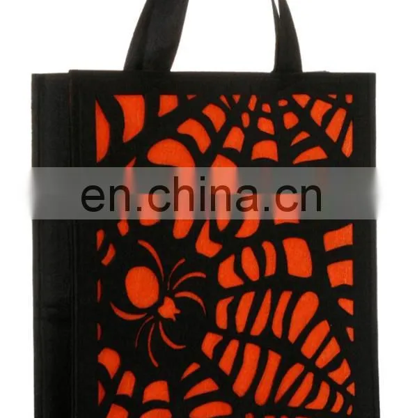 Wholesale Halloween Felt Pumpkin Candy Tote Bag for Kids Trick or Treat Bag photo-6