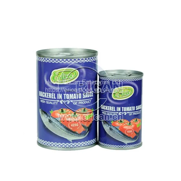 Factory Price Canned Fish Tin Mackerel in Tomato Sauce 155g/425g