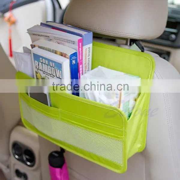Green Car Seat Back Multifunction Travel Pocket Storage Bag Hanger Holder Organizer photo-2