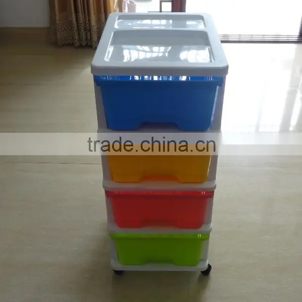 2016 Japan Hot Selling New Style Colorful 4 Tier Detachable Plastic Storage Drawer, Locker, Cabinet photo-2