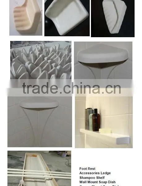 Cultured Marble Accessories, Soap Dish, Foot Rest, Shampoo Shelf, Bathroom Cultured Marble Accessories photo-2