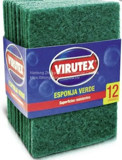 Heavy Duty Green Scouring Sponges Pad for Kitchen Cleaning Esponja Verde