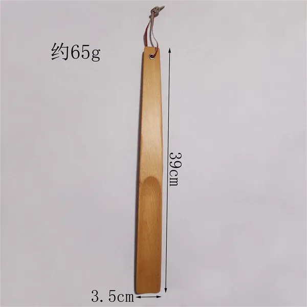 Eco-friendly Handle Beech Shoehorn Wood Customized Logo Hotel Homehold Reusable Shoe Lifter photo-3