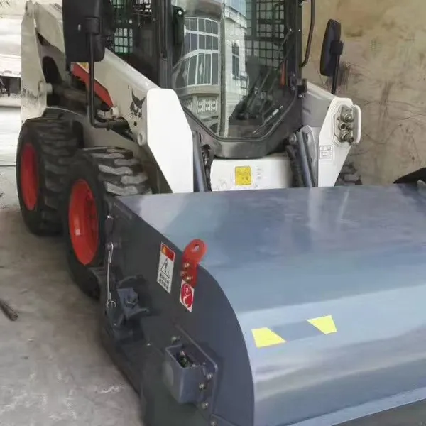 Bobcat Skid Steer Broom With Bucket CAT Skid Steer Attachments Sweeper