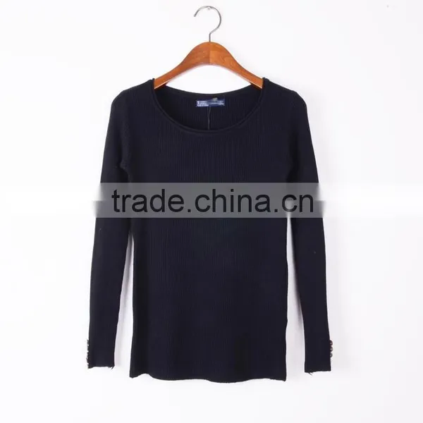 Fashion Designhand Knit Sweater Round Collar Sweater for Girls photo-4
