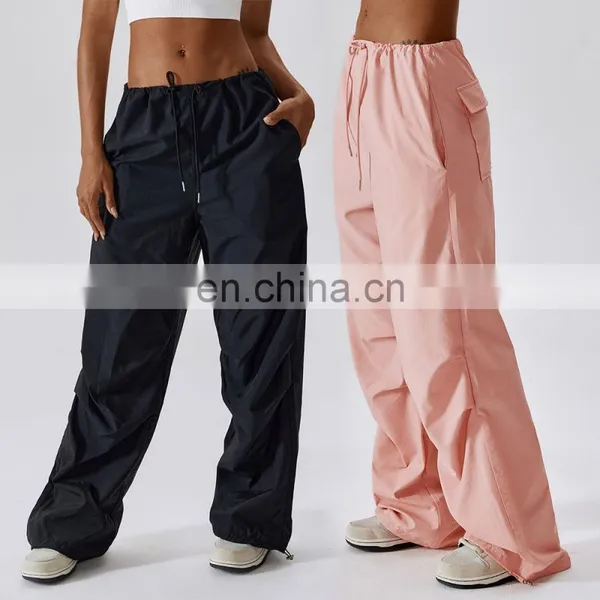 Wholesale Quick Dry Plus Size Women's Casual Loose Clothing High Waist Customized Sports Pants Joggers Sweatpants With Pockets photo-3