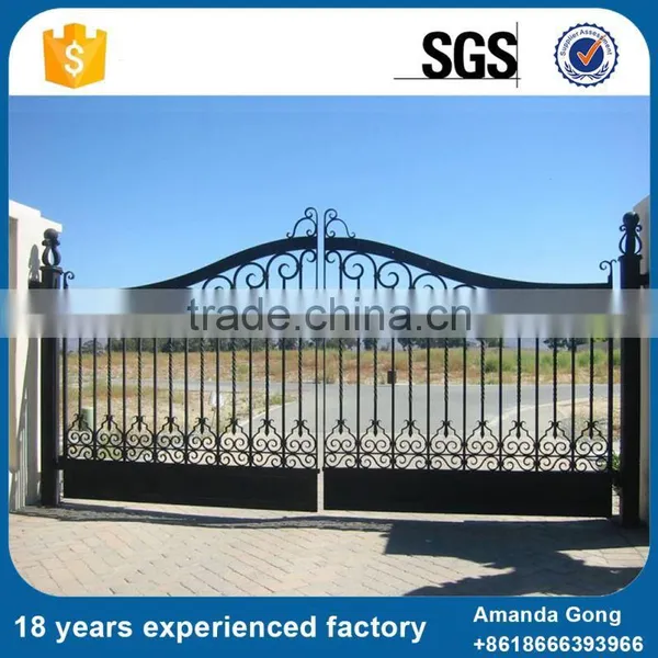 China Supplier Best Selling Wholesale Wrought Iron Main Swing Gate Designs photo-4