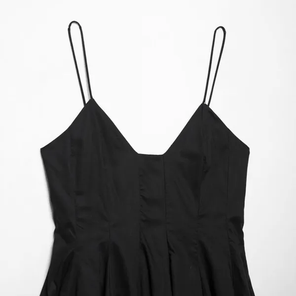 2025 New European and American Fashion Simple Poplin Short Dress photo-2