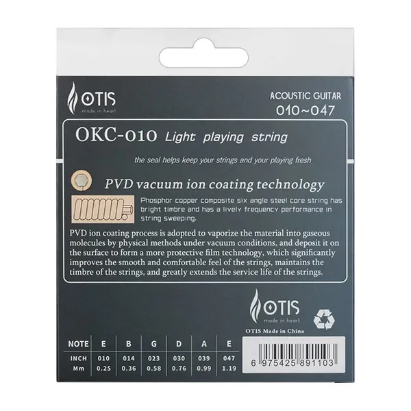 Factory Wholesale Phosphor Bronze Coated Acoustic Guitar Strings Set OKC-010 photo-3