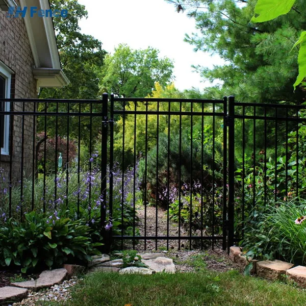 Customized Powder Coated Black Metal Fence Professional Zinc High Quality Steel Security Fences photo-2