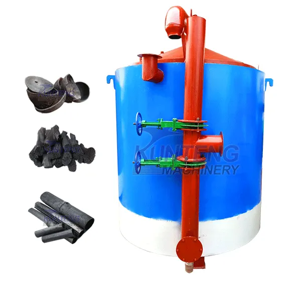 Environmental Vertical Hosting Wood Coconut Cashew Nuts Shell Charcoal Kiln Carbonization Furnace EPC
