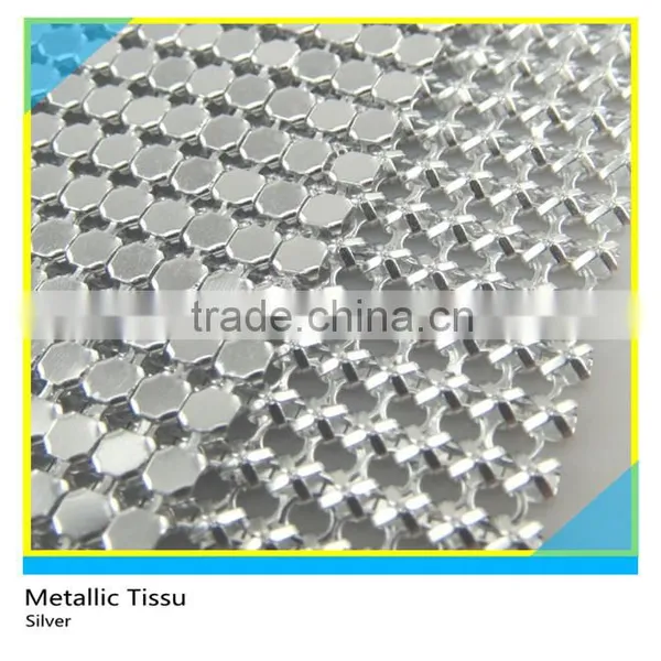 Square Black Aluminum Metallic Tissu Mesh Sew on Techincs Flatback Metal Mesh photo-4