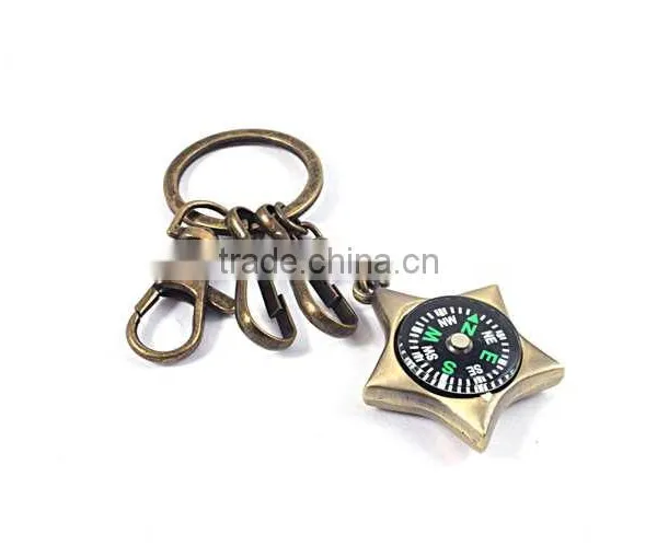 Factory Direct Sales Custom Metal Compass Keychain photo-2