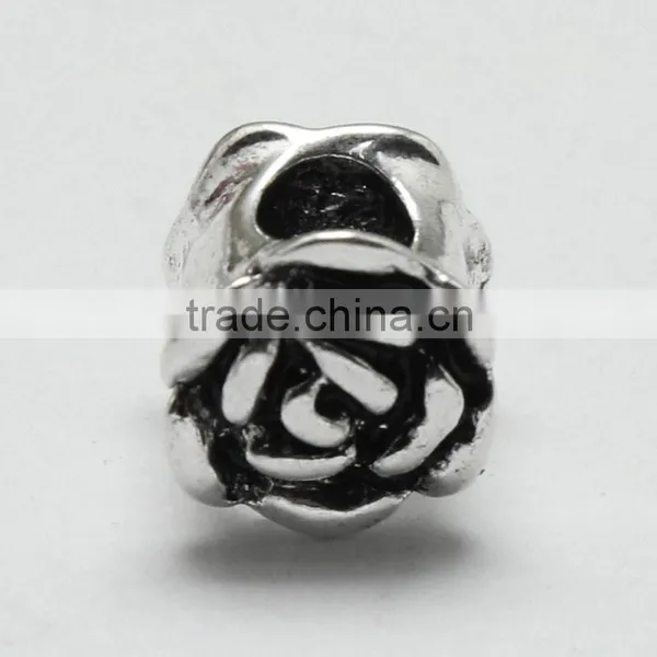 Pdora Jewelry Accessories, Rose Shape DIY Zinc Alloy Hanging and Slider Beads photo-5