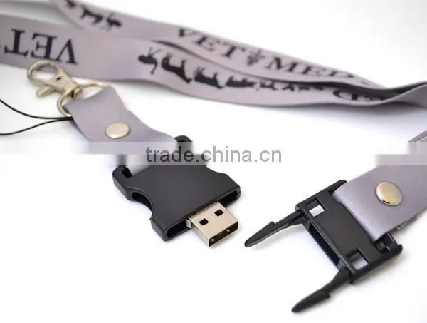 Cheap Silver Gray Usb Flash Drive Lanyard Keychain photo-2