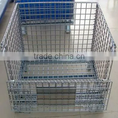 Galvanized Foldable Wire Container in Store photo-3