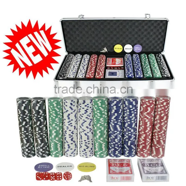 500 PCS Casino Poker Chips Set 11.5 Gram With Game Play Mat and Aluminium Case photo-4