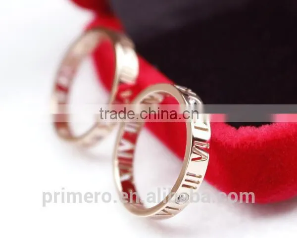 2016 New Pattern Roman Number Finger Rings Stainless Steel Fashion Jewelry Brand Rose Gold For Women photo-6