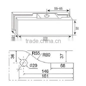 Stainless Steel Frameless Sliding Glass Door Fittings (DL-006) photo-2