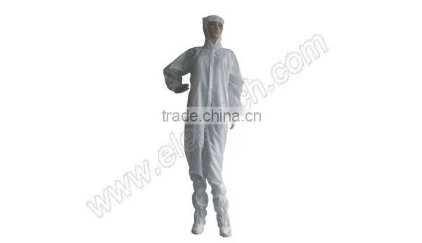 100% Polyester Workshop Clothes Cleanroom Suit Overcoat From China Supplier on Stock photo-3