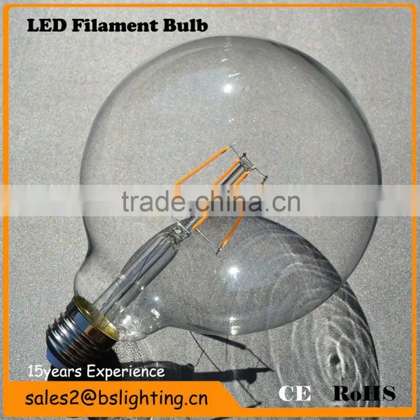 Newest G45 G80 G95 G125 E27 E26 B22 Led Filament Bulb, 4W Led Filament Lamp photo-5