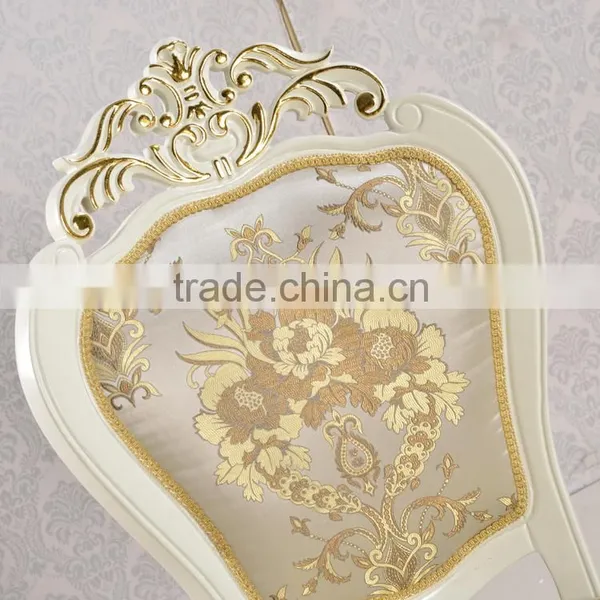 Hotel General Use Gold Gilt Armless Chair Solid Rubber Wood Gold Leaf Chair photo-2