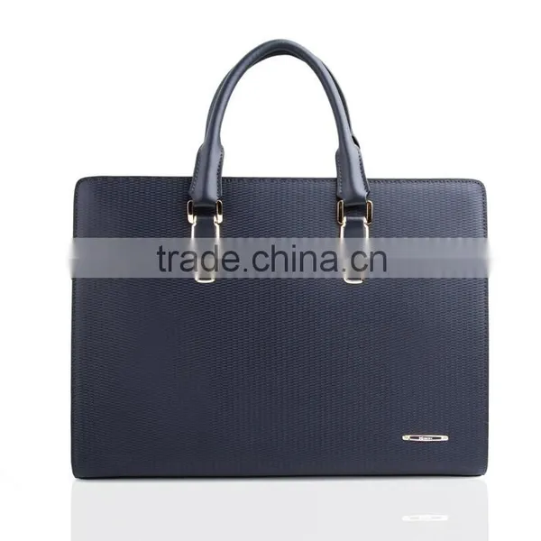Mens Top Layer Real Cow Leather Shoulder Briefcase 14 Inch Laptop Bag Tote Bag photo-5