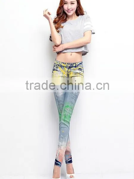 Fashion Denim Skinny Jeans Woman Plus Size Pencil Pants For Women photo-3