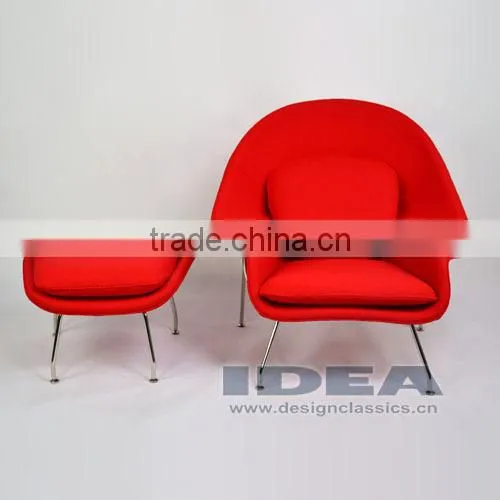 Replica Womb Chair - Red Wool Fabric photo-5