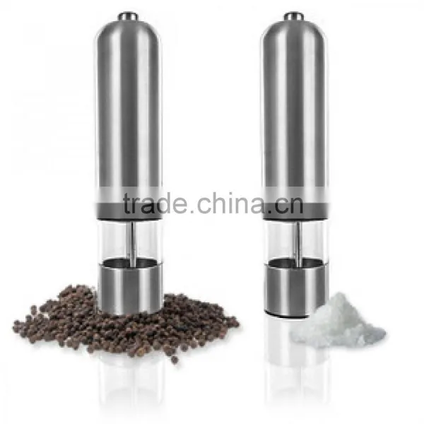 Automatic Stainless Steel Pepper Mill Battery Powered Salt Grinder Electric Kitchen Spice Grinder photo-4