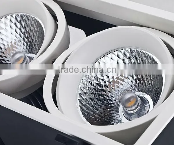 2015 New Design 2 Heads Recessed Frame High Power 2x45w Cob Led Grille Light photo-4