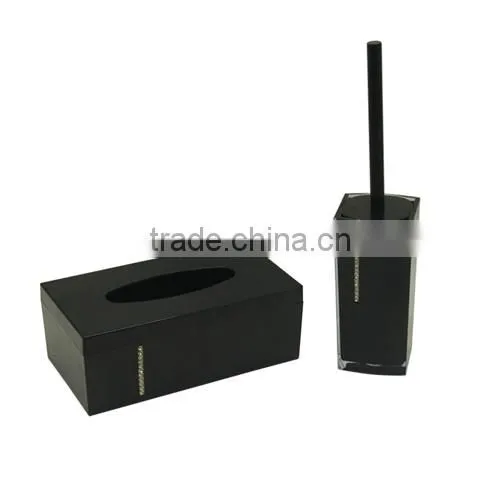 Plastic Purple Black White Red Toilet Brush With Diamond photo-3