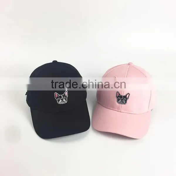 Dog Embroidery Logo Baseball Cap With Wholesale Price for Adult Supplier's Choice
