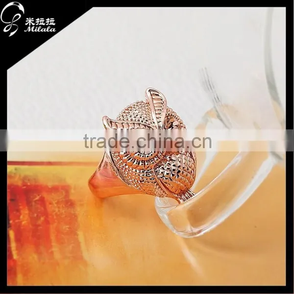 White Gold Diamond Ring Owl Shape photo-3