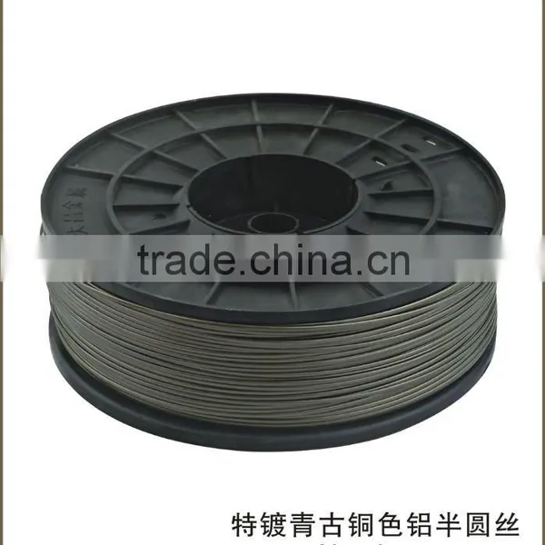 Aluminum Wire Antique Brass Colored Zipper Garment Accessories